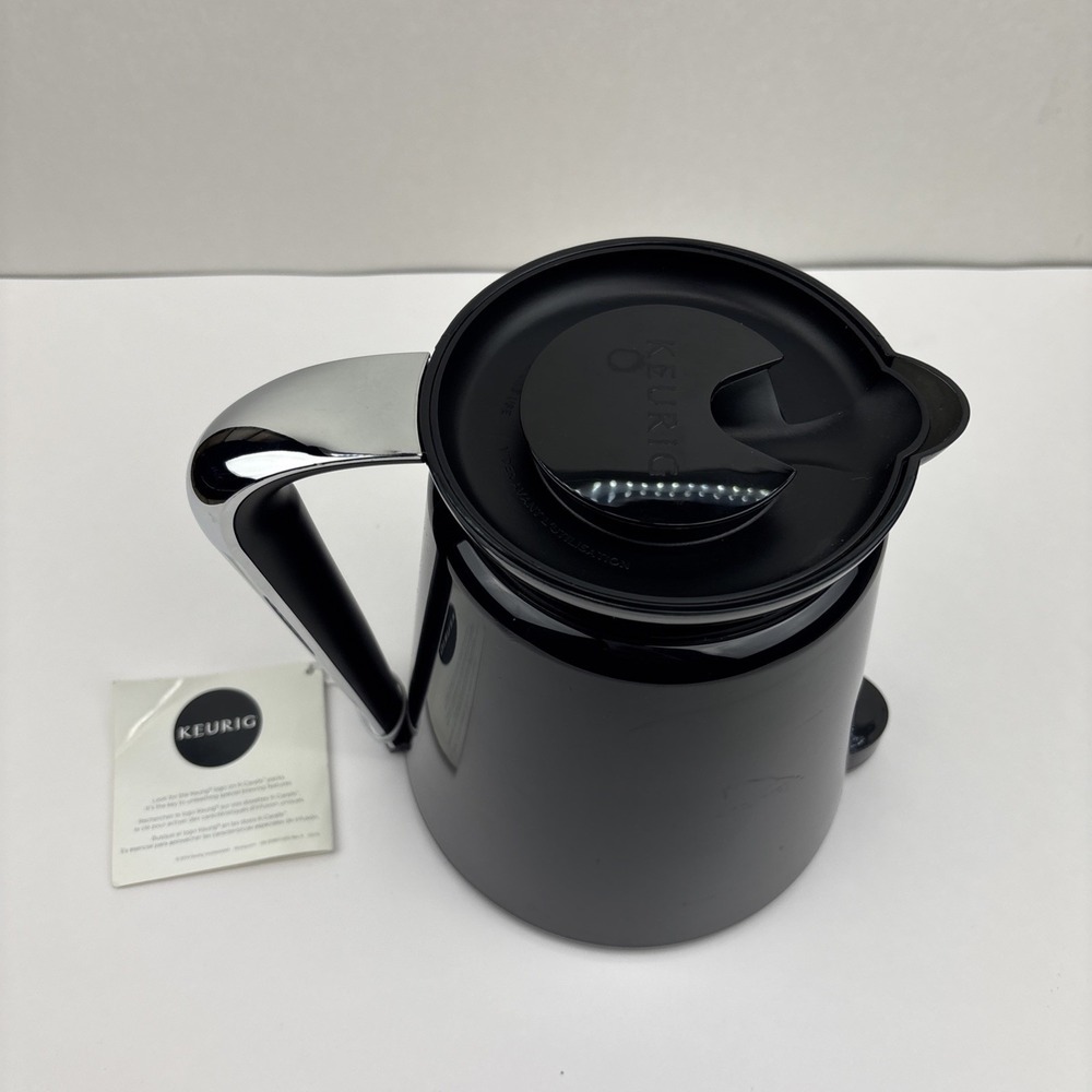 NEW Keurig 2.0 Replacement Black/Chrome Coffee Pot K-Carafe Lid 32oz. 1Qt. - Picture 3 of 9